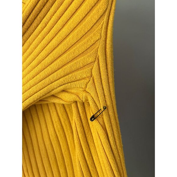Amur Vivian Knit Midi Dress Yellow Womens Size Medium - Picture 5 of 9